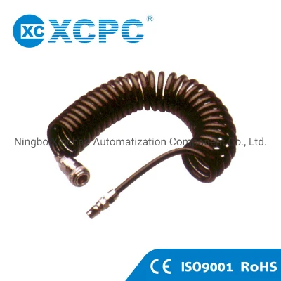 Xcpc fabricante pneumático China fornecedor OEM acessórios acopladores silenciadores espanador de ar tubo de poliuretano espiral tubo de PU