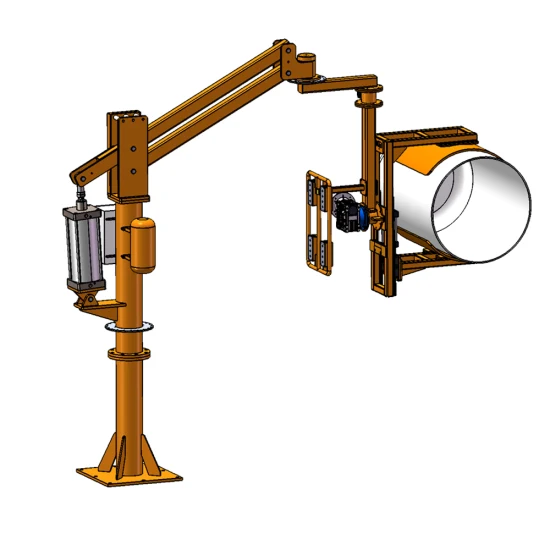 Equipamento de elevação de barril de 60kg, pinça pneumática de rolo, manipulador de manuseio de material manual de elevação móvel industrial