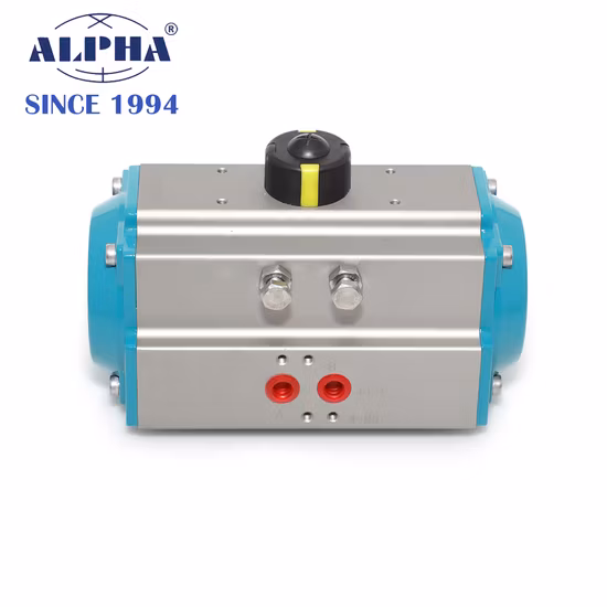 Atuador pneumático de retorno por mola de dupla ação para válvula industrial